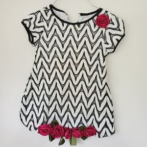 Bonnie jean girls Dress size 4T black and white